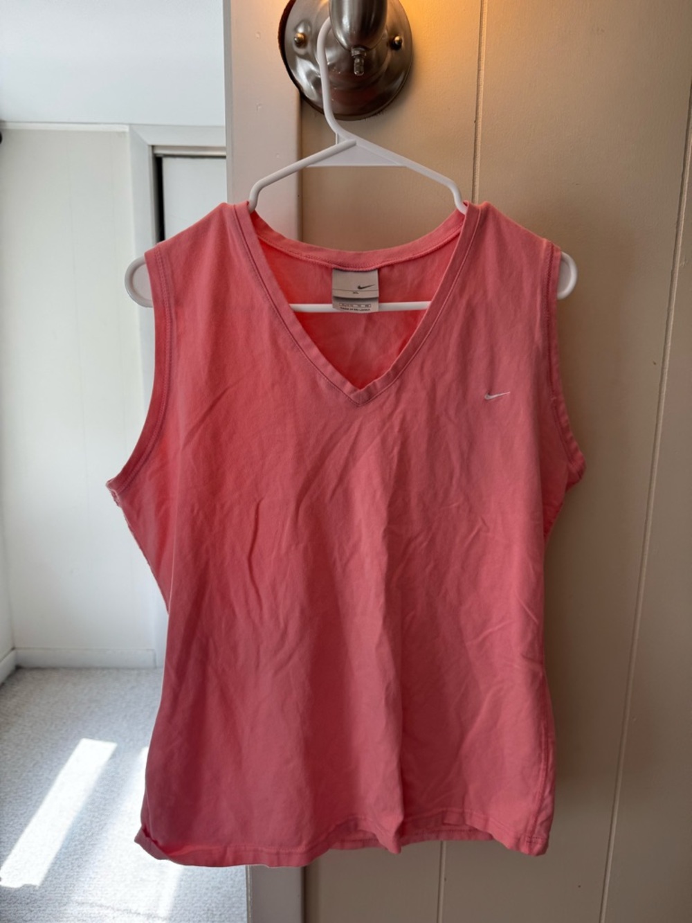 Nike Coral Pink V-Neck Tank Top